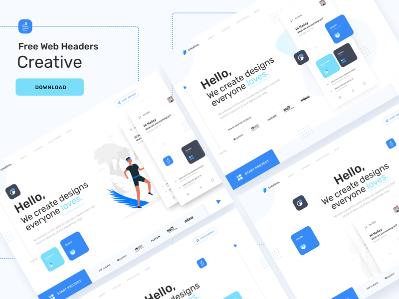 Creative Website Headers Set