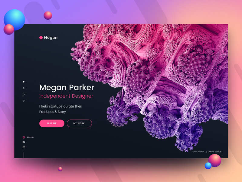 Minimal & Vibrant Portfolio Concept