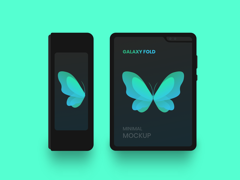 Galaxy Fold Minimal Mockup