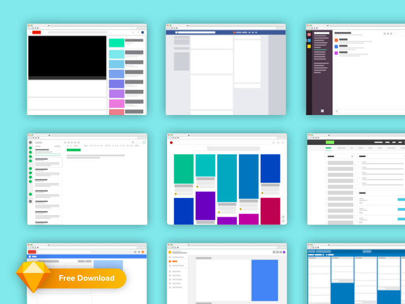 Popular Web App Layouts & Wireframes