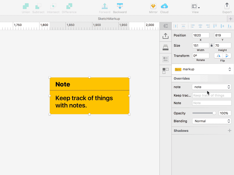 Sketch Markup Symbols