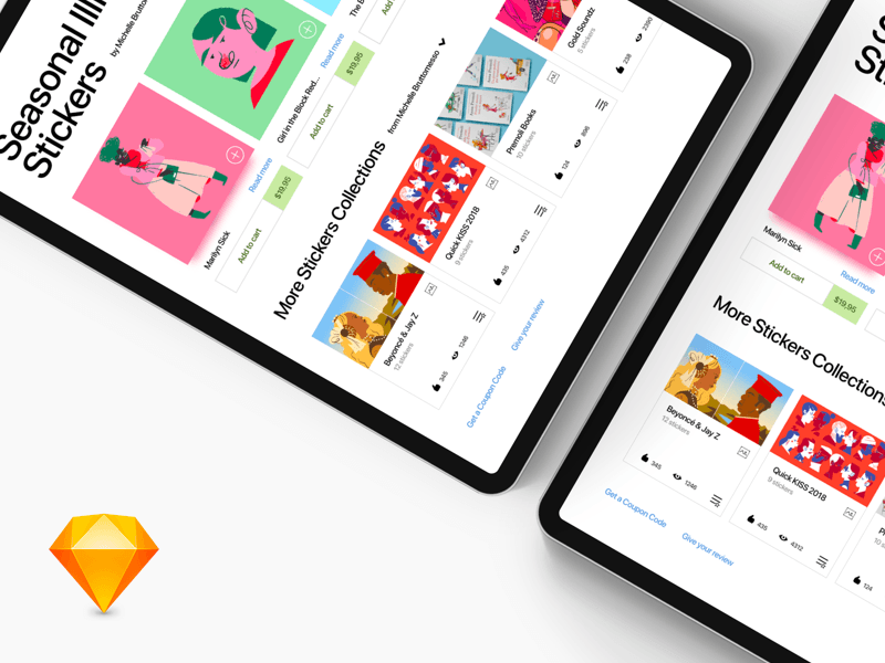 Stickers Shop App UI