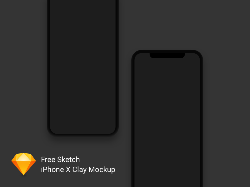 iPhone X Clay Mockup