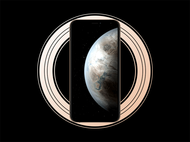 iPhone XS Sketch Mockup (Vector)