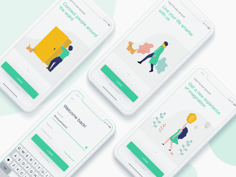 Login & Onboarding Screens