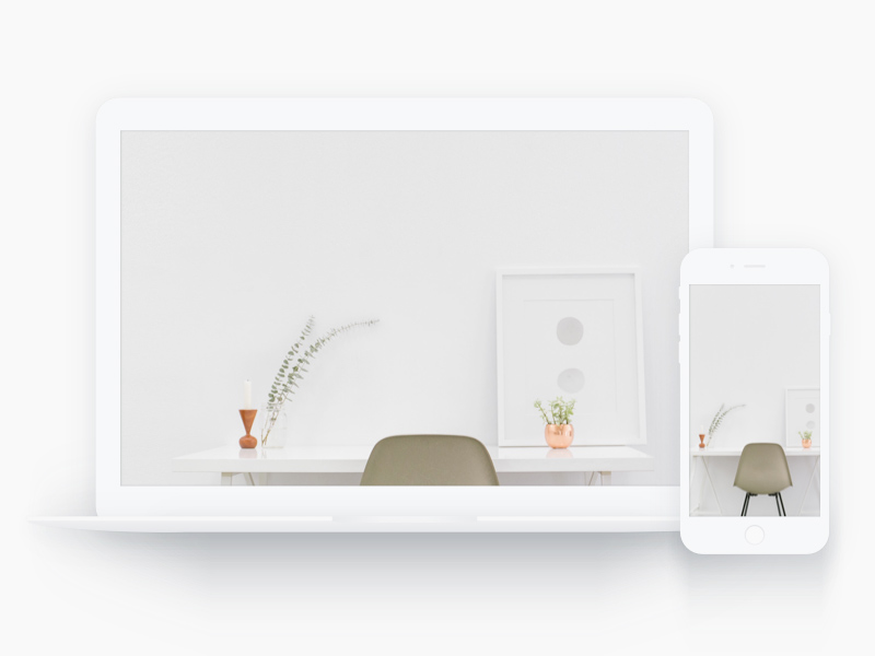 MacBook & iPhone White Mockups