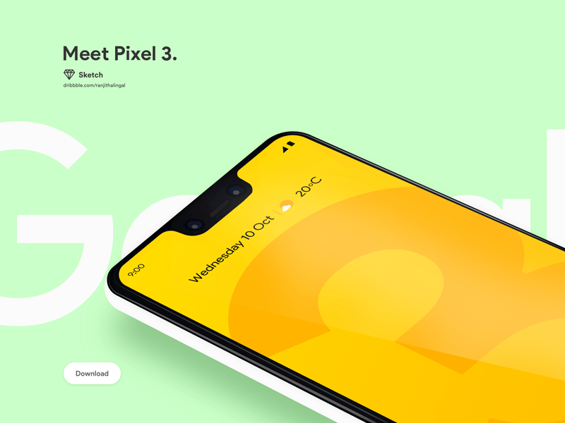 Pixel 3 Mockup