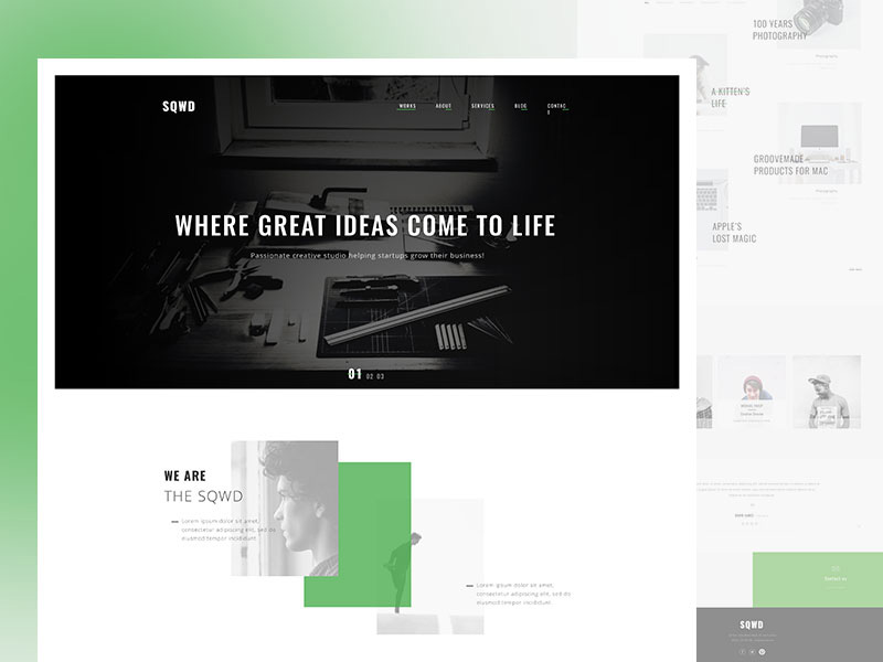 Minimal Agency Landing Page