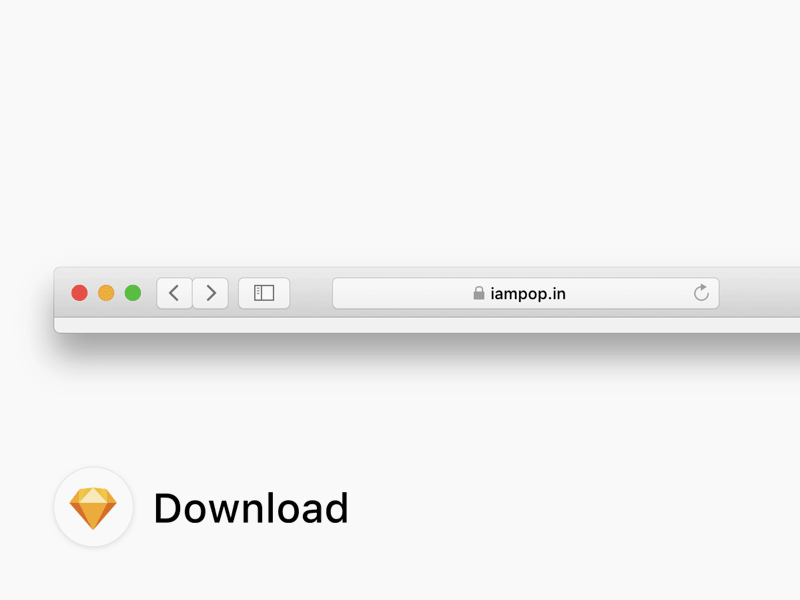 Safari Window Mockup – Sketch Symbol