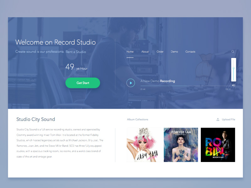 Recording Studio Web Page