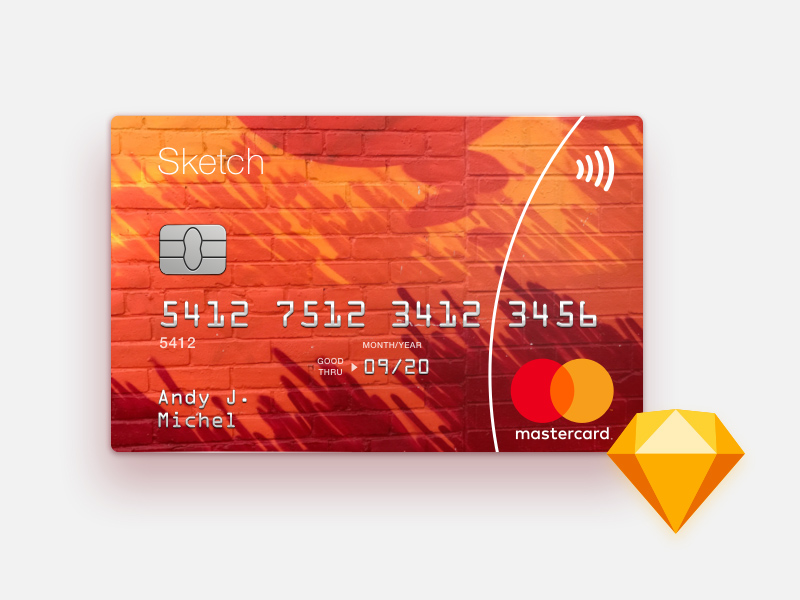 Sketch MasterCard Mockup