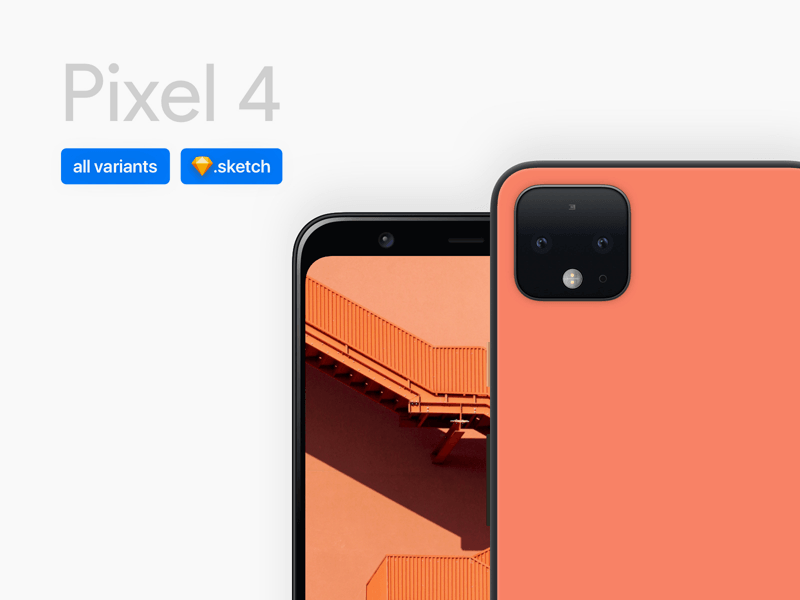 Pixel 4 Mockup for Sketch