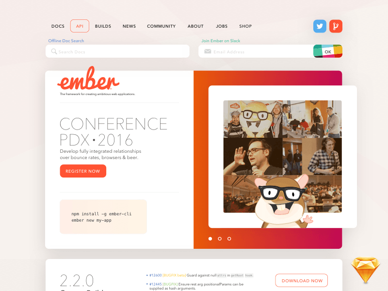 Ember.js Website Redesign