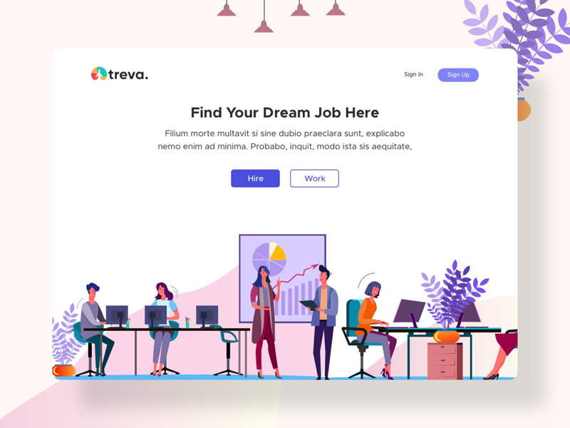 Job Hiring Landing Page Template – Treva