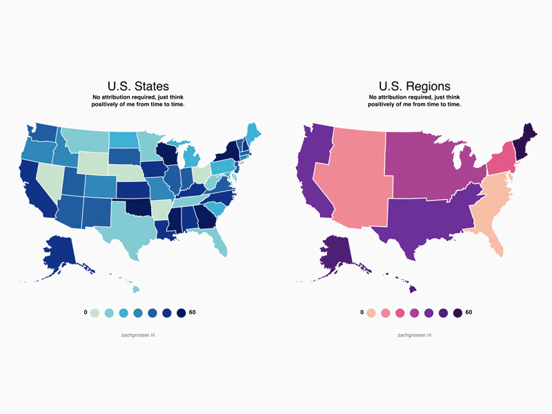 US States & Regions Maps for Sketch