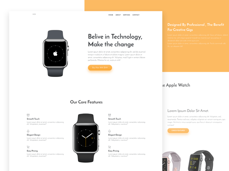 Vex Product Landing Page Template