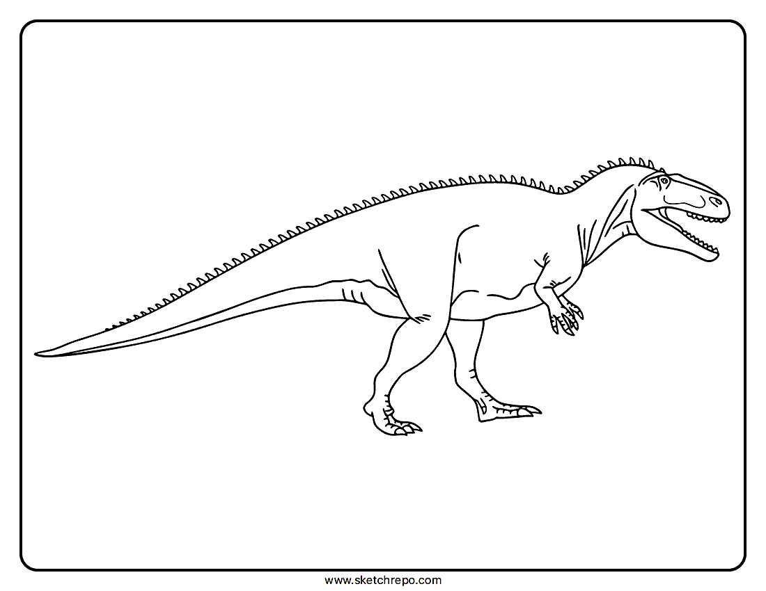 Acrocanthosaurus Coloring Page