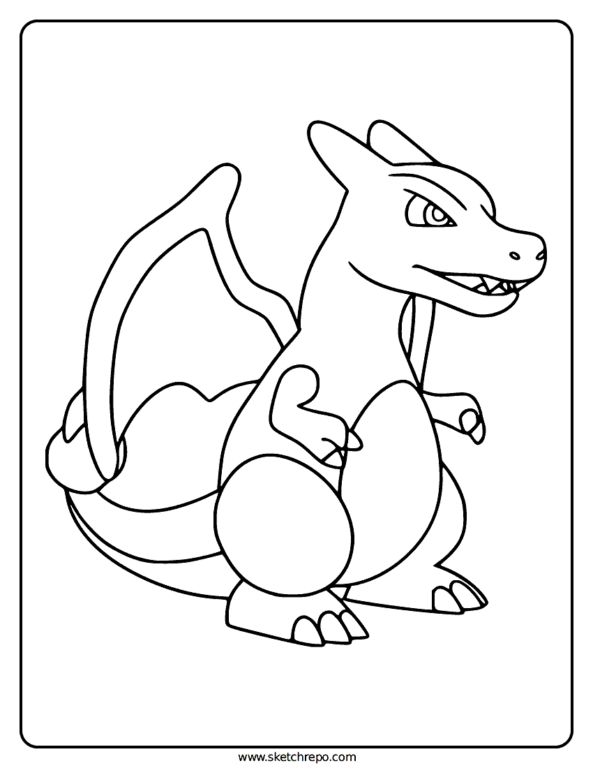 Baby Charizard Coloring Page