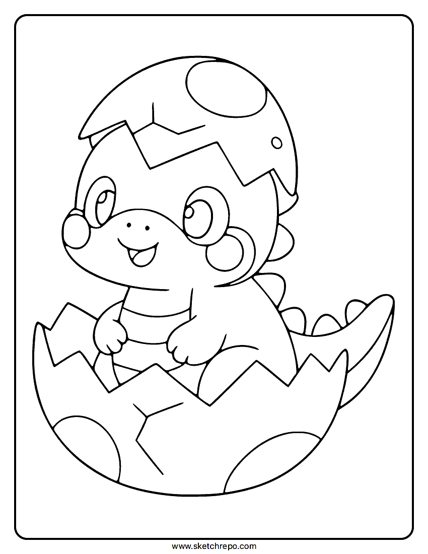 Baby Dinosaur Coloring Page