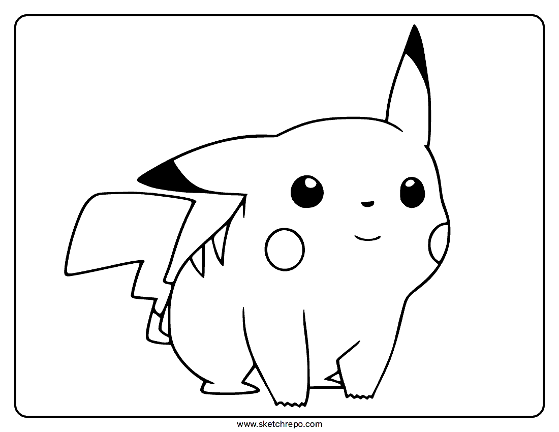 Baby Pikachu Coloring Page