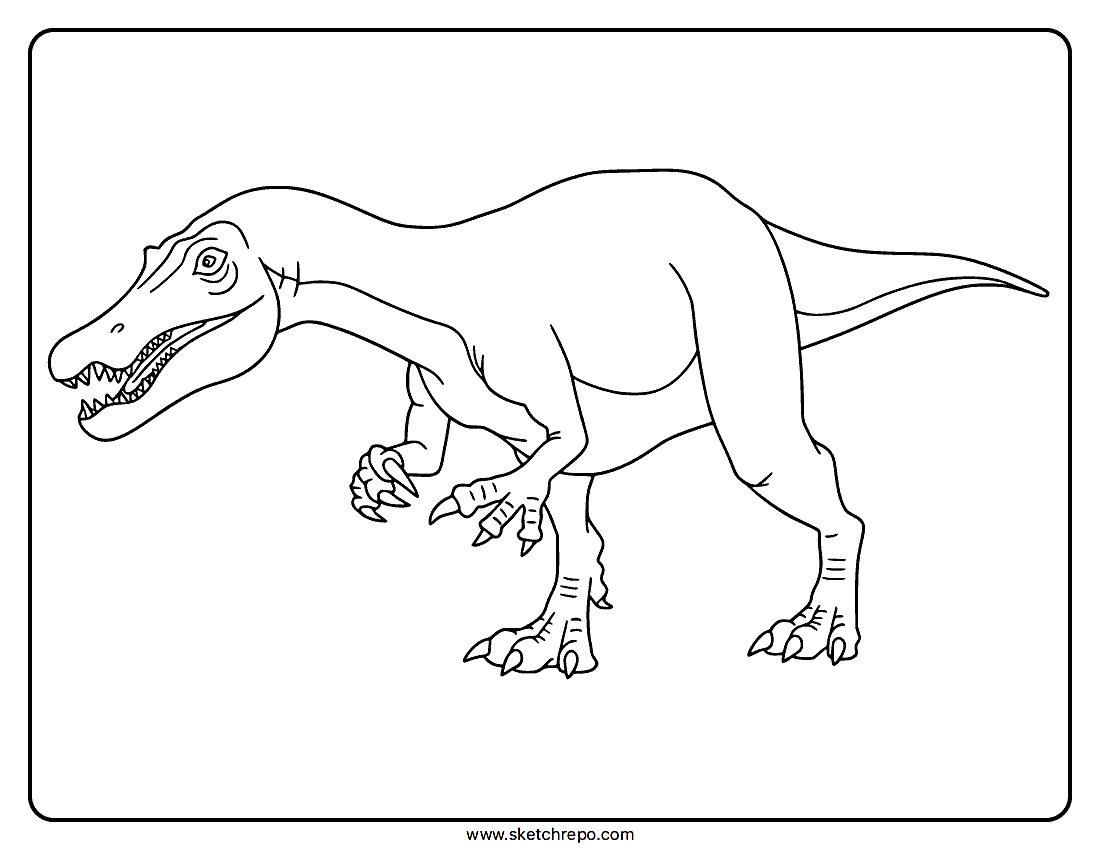 Baryonyx Coloring Page