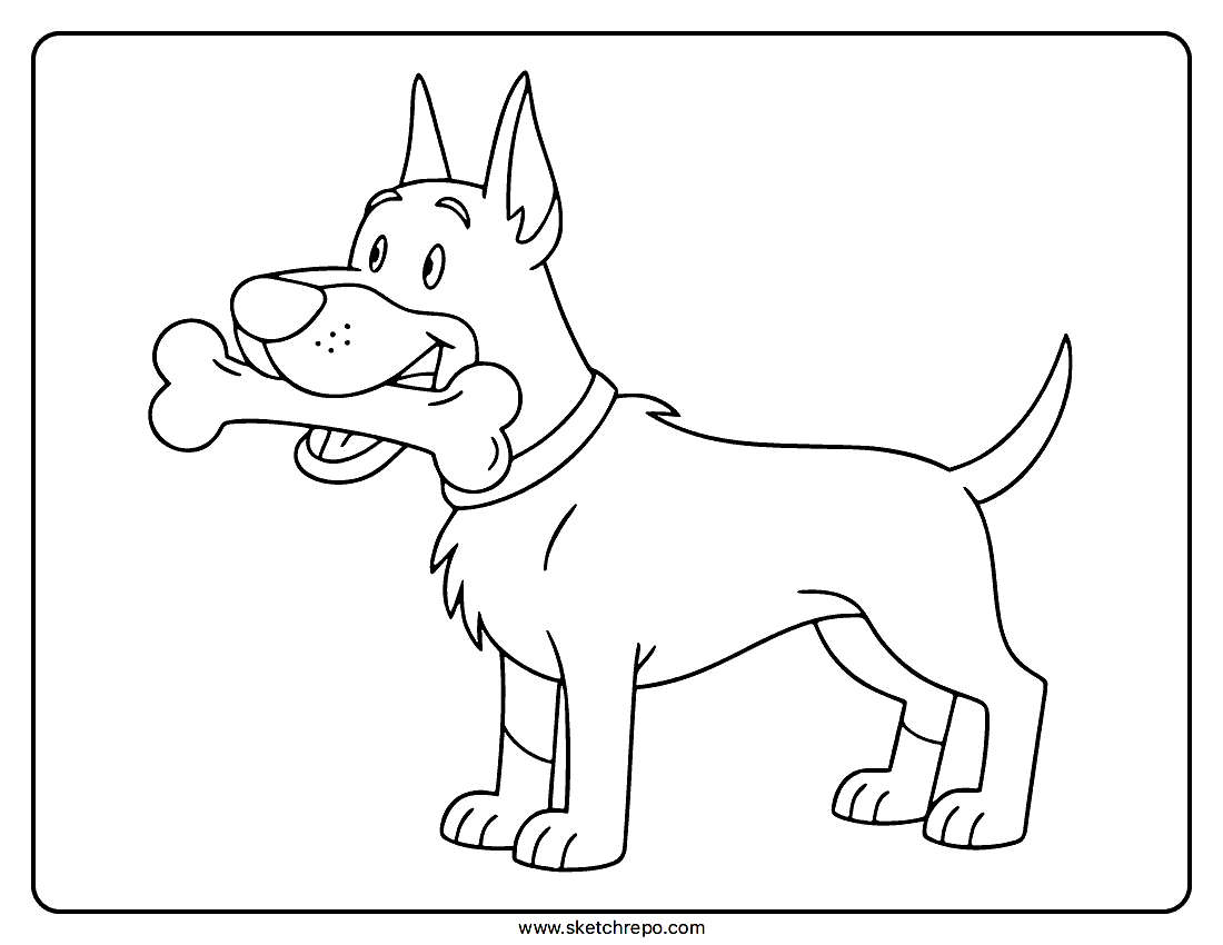 Big Dog Coloring Page