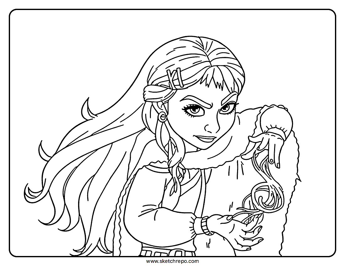 Billie Casting Spells in Hexed Coloring Page