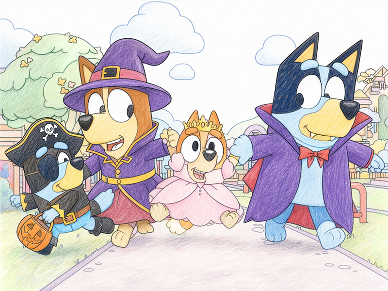Halloween Bluey Drawing