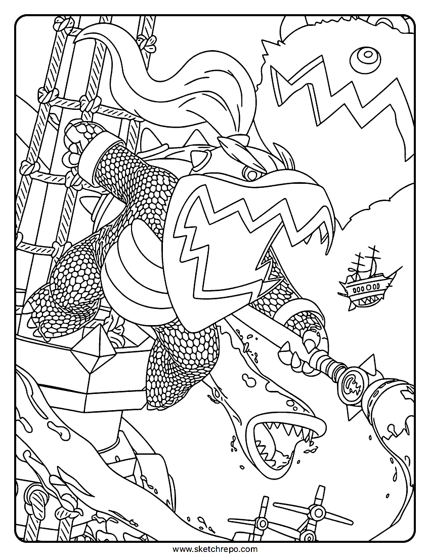 Bowser Jr. Coloring Page – Super Mario Galaxy Movie