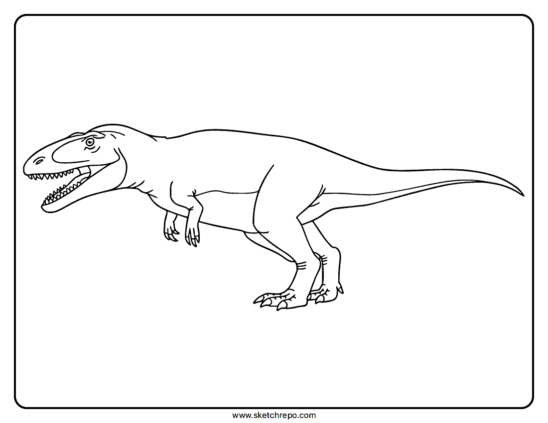 Carcharodontosaurus Coloring Page
