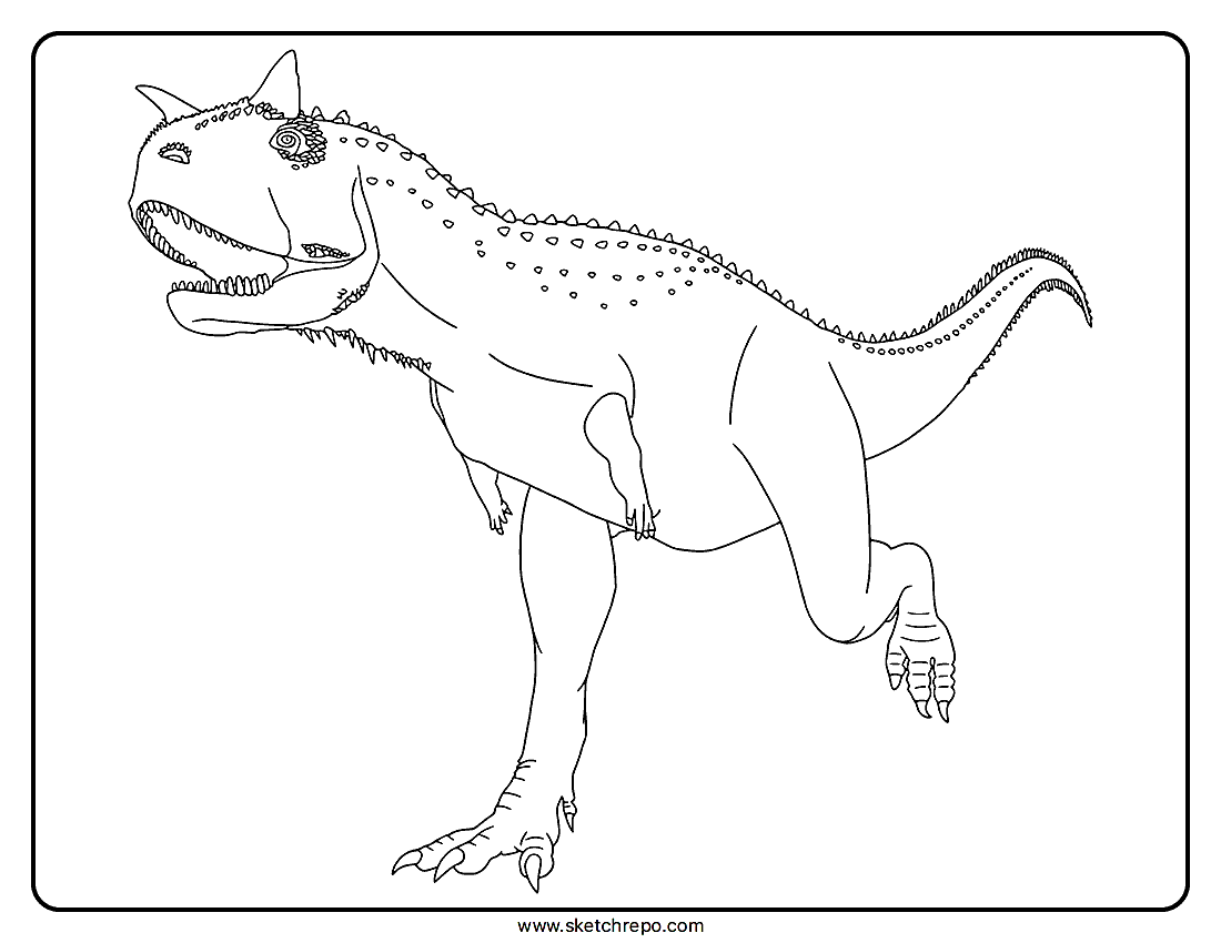 Carnotaurus Dinosaur Coloring Page