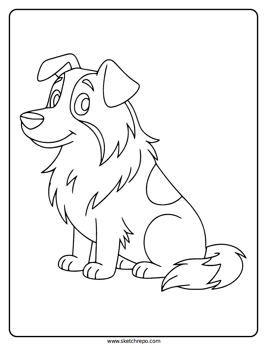 Cartoon Dog Coloring Page