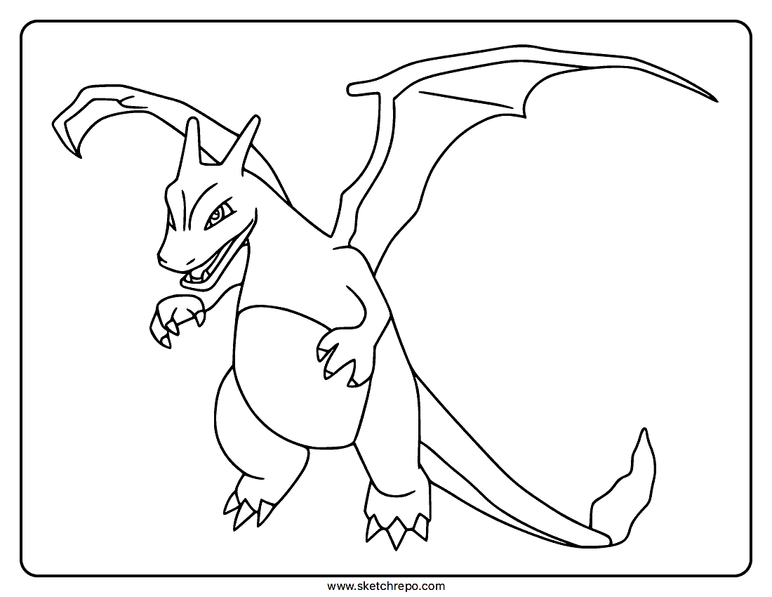 Charizard Pokemon Go Coloring Page