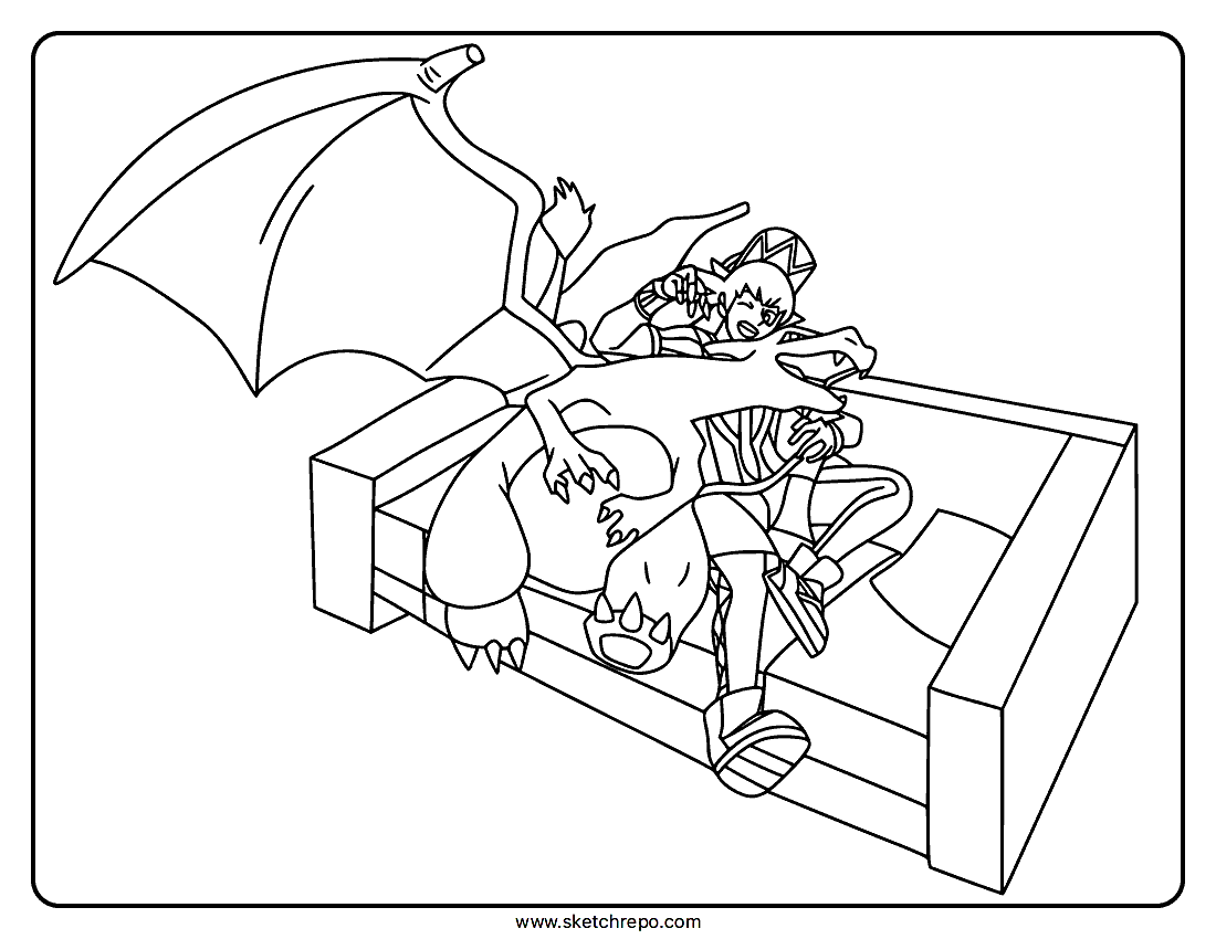 Charizard TG03 TG30 Coloring Page