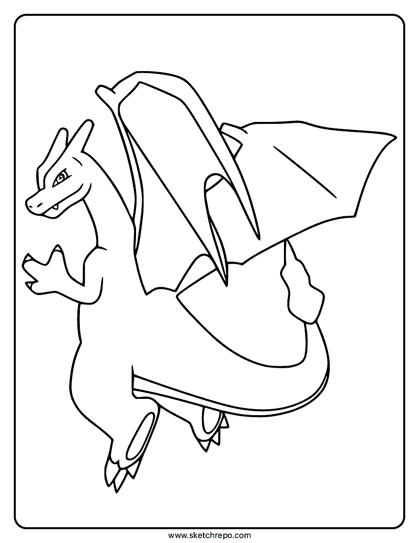 Charizard V Promo Coloring Page