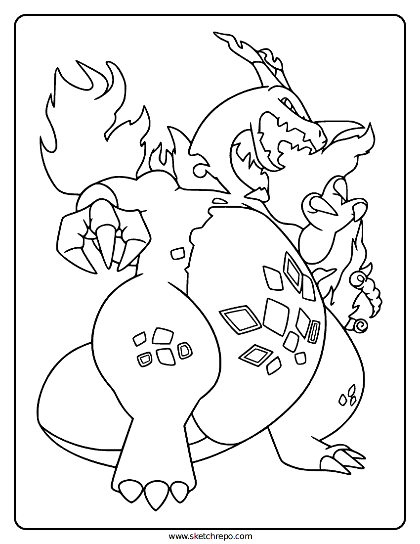 Charizard VMAX Coloring Page