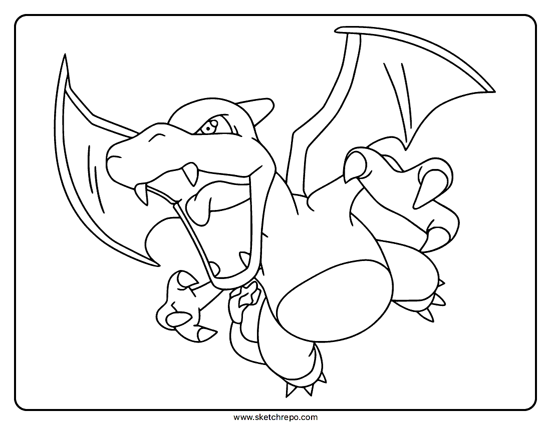 Charizard VSTAR Coloring Page