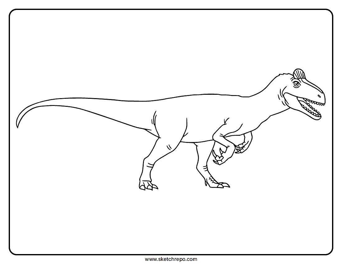 Cryolophosaurus Coloring Page