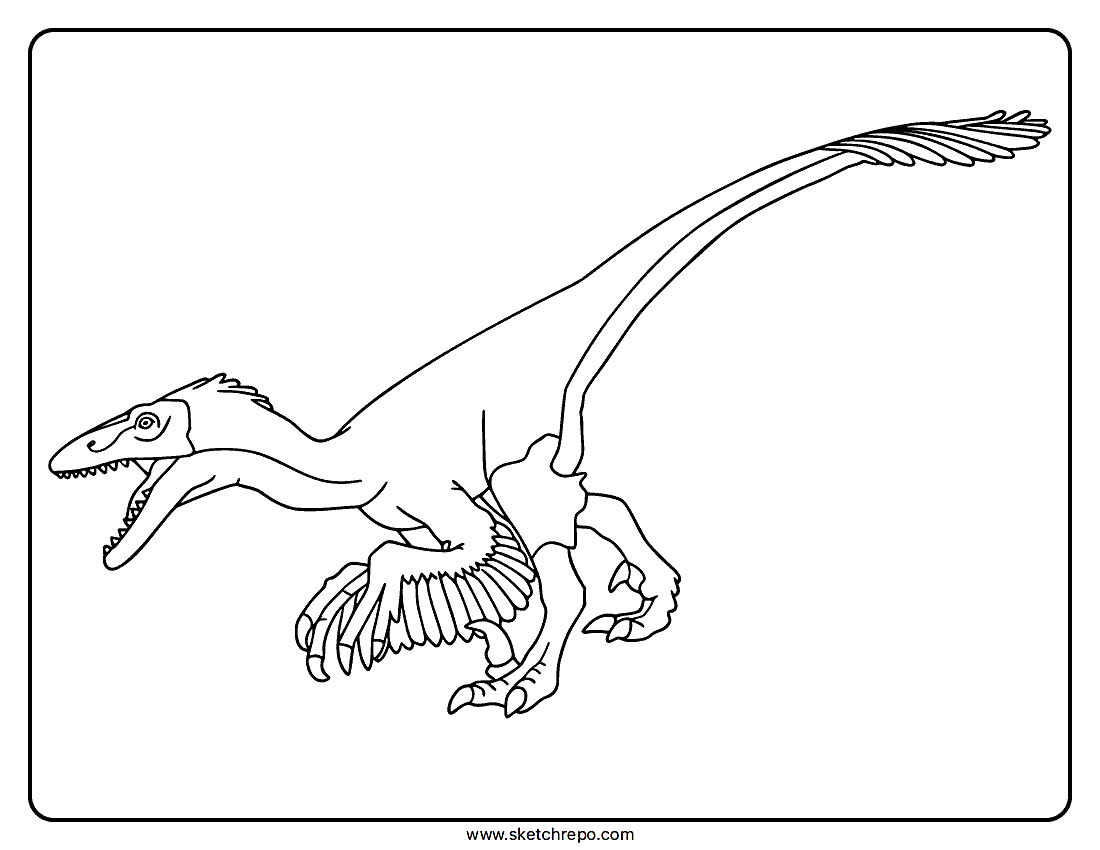 Deinonychus Coloring Page