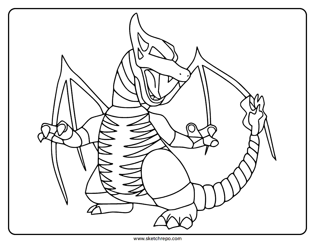 Delta Charizard Coloring Page