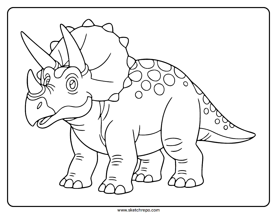Detailed Dinosaur Coloring Page