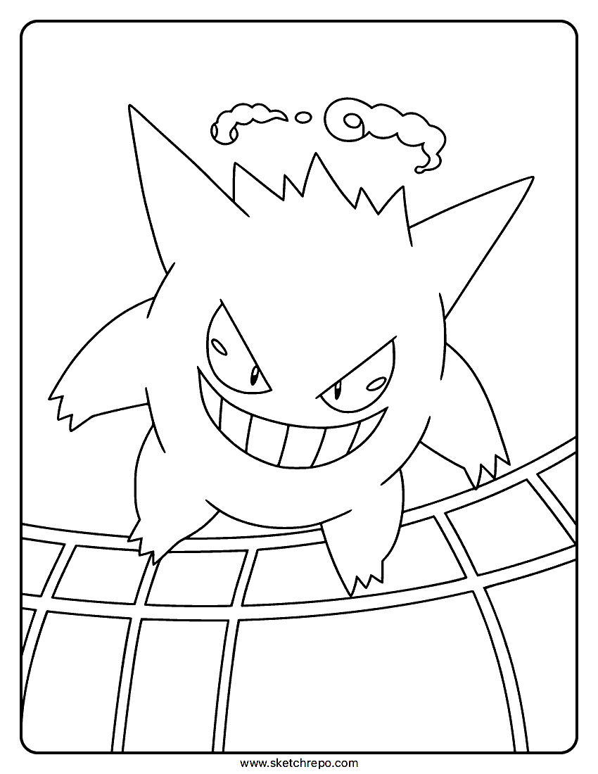 Dynamax Gengar Coloring Page