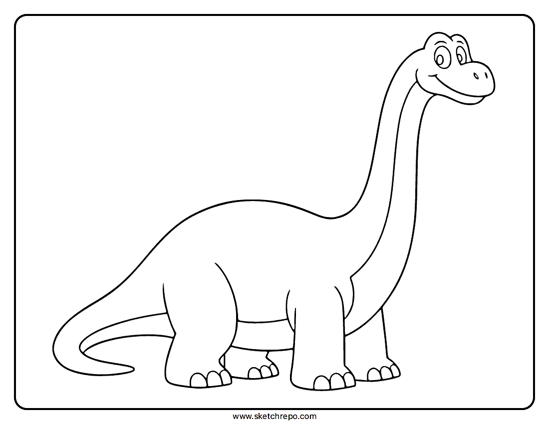 Easy Dinosaur Coloring Page