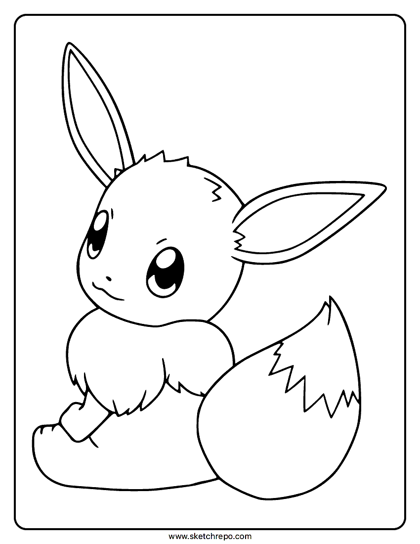 Eevee GX Coloring Page