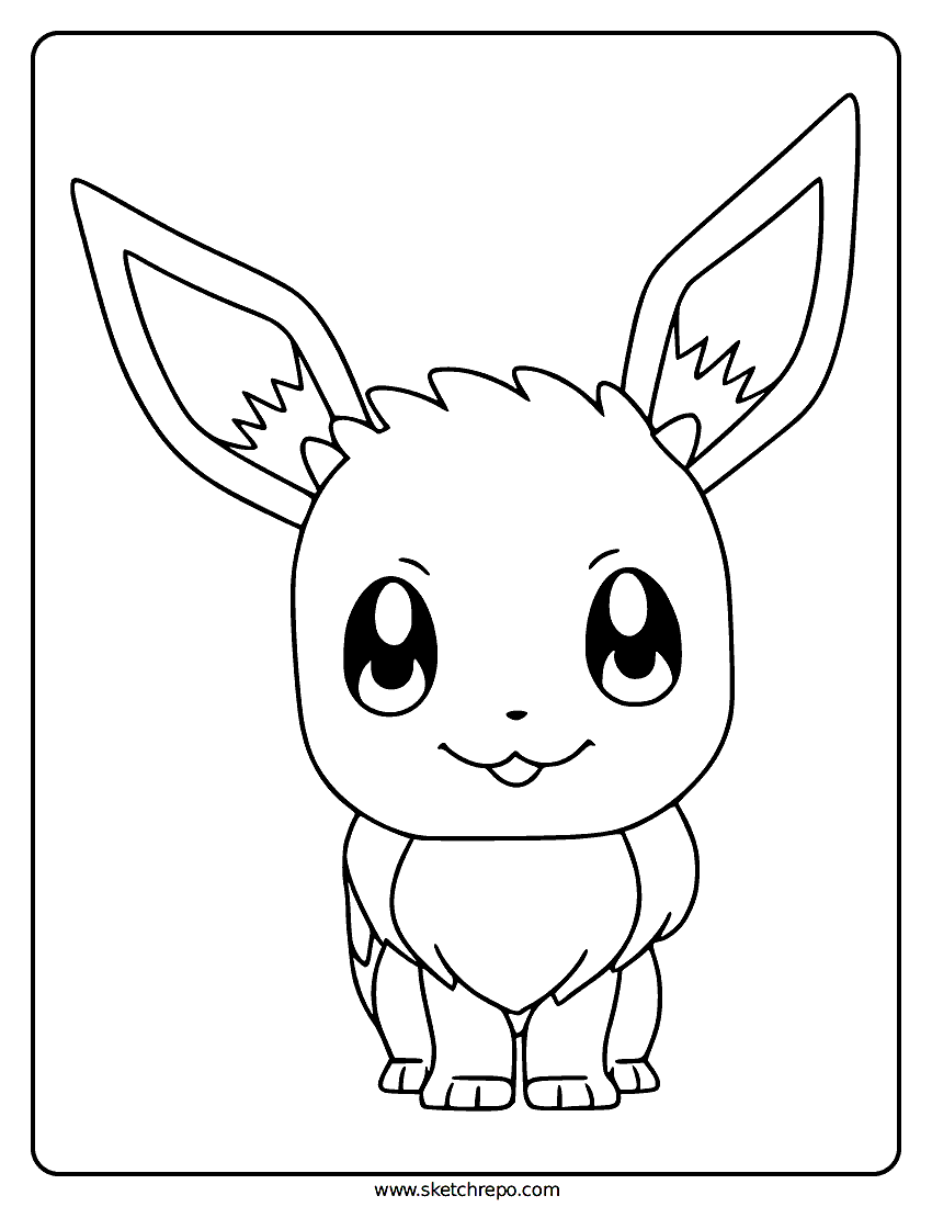 Funko Pop Eevee Coloring Page