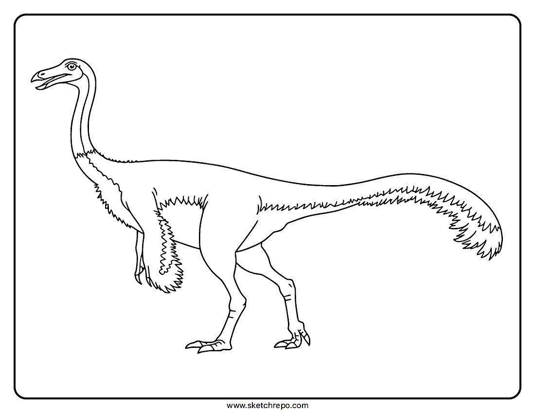 Gallimimus Coloring Page