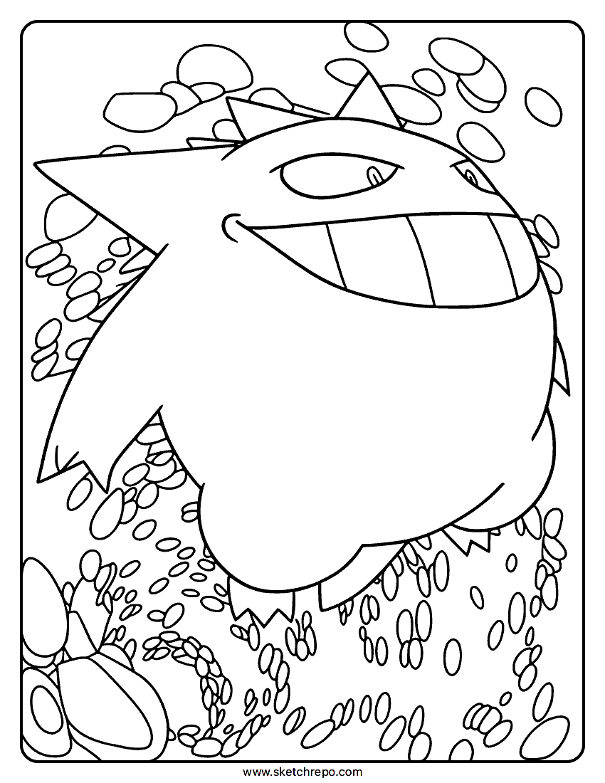 Gengar EX Full Art 114/119 Coloring Sheet