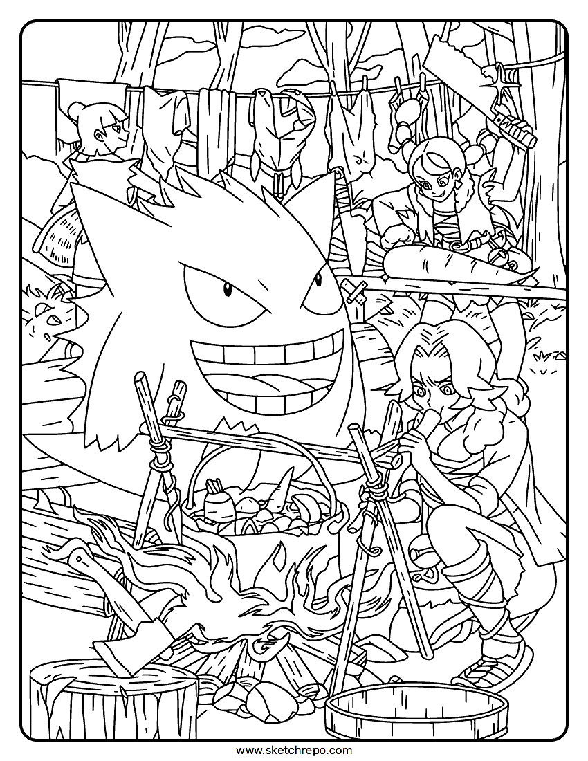 Gengar TG06/TG30 Coloring Page