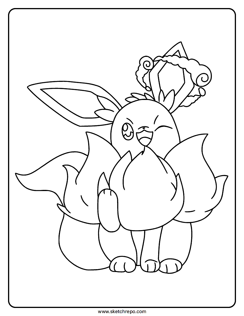 Gigantamax Eevee Coloring Page