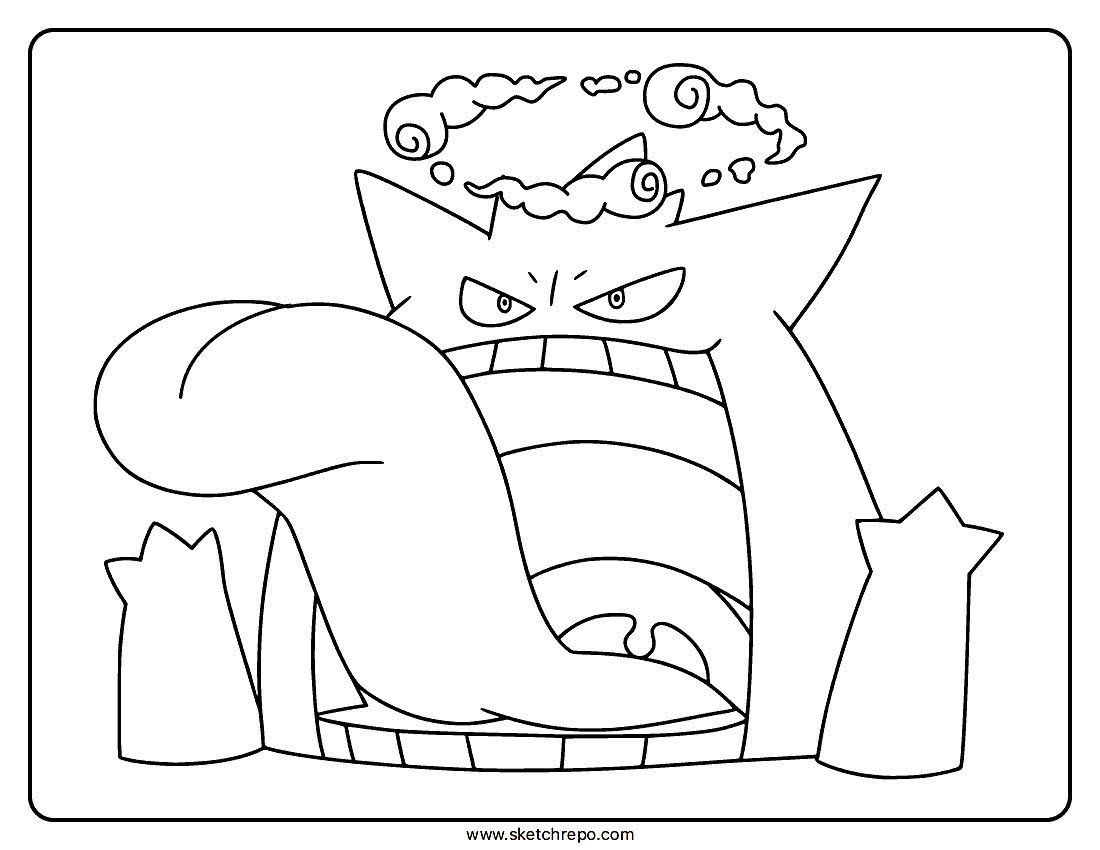 Gigantamax Gengar Coloring Page